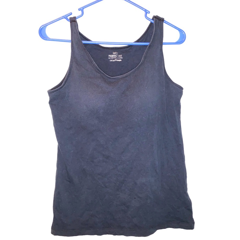 (XL) Black Lativ Perfect Fit Activewear Padded Tank Top